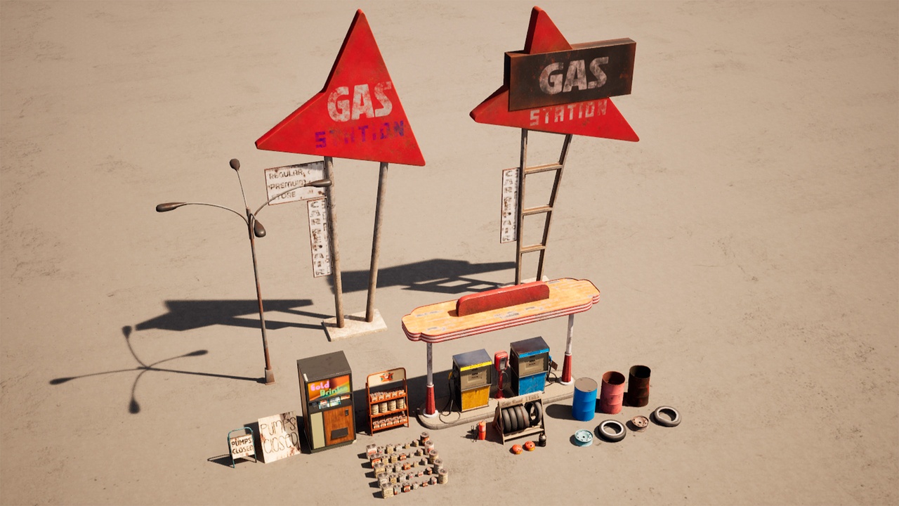 Media 1 for listing Gas Station Pack VOL.1