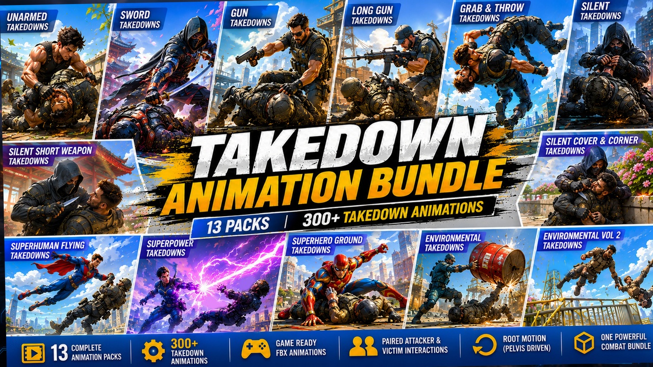 Media 1 for listing Ultimate Stylized Takedown Animation Bundle