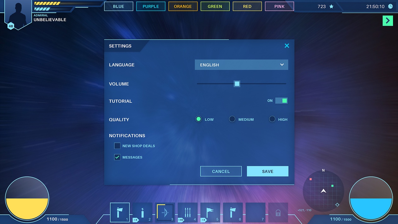Media 1 for listing Scifi / Modern flat themed GUI / UI kit - 6 themes + PSD, AI sources