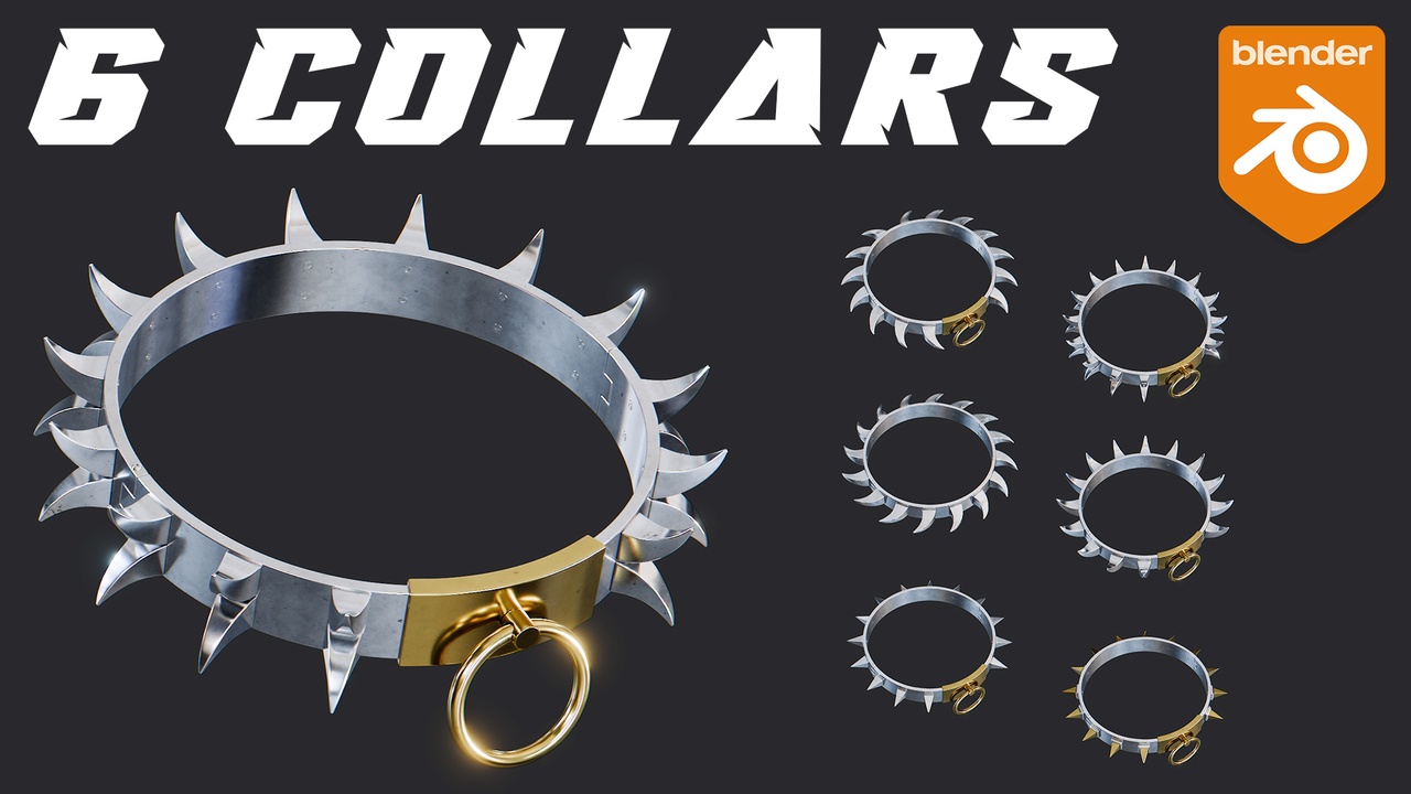 Media 1 for listing Spiky Collar for Blender