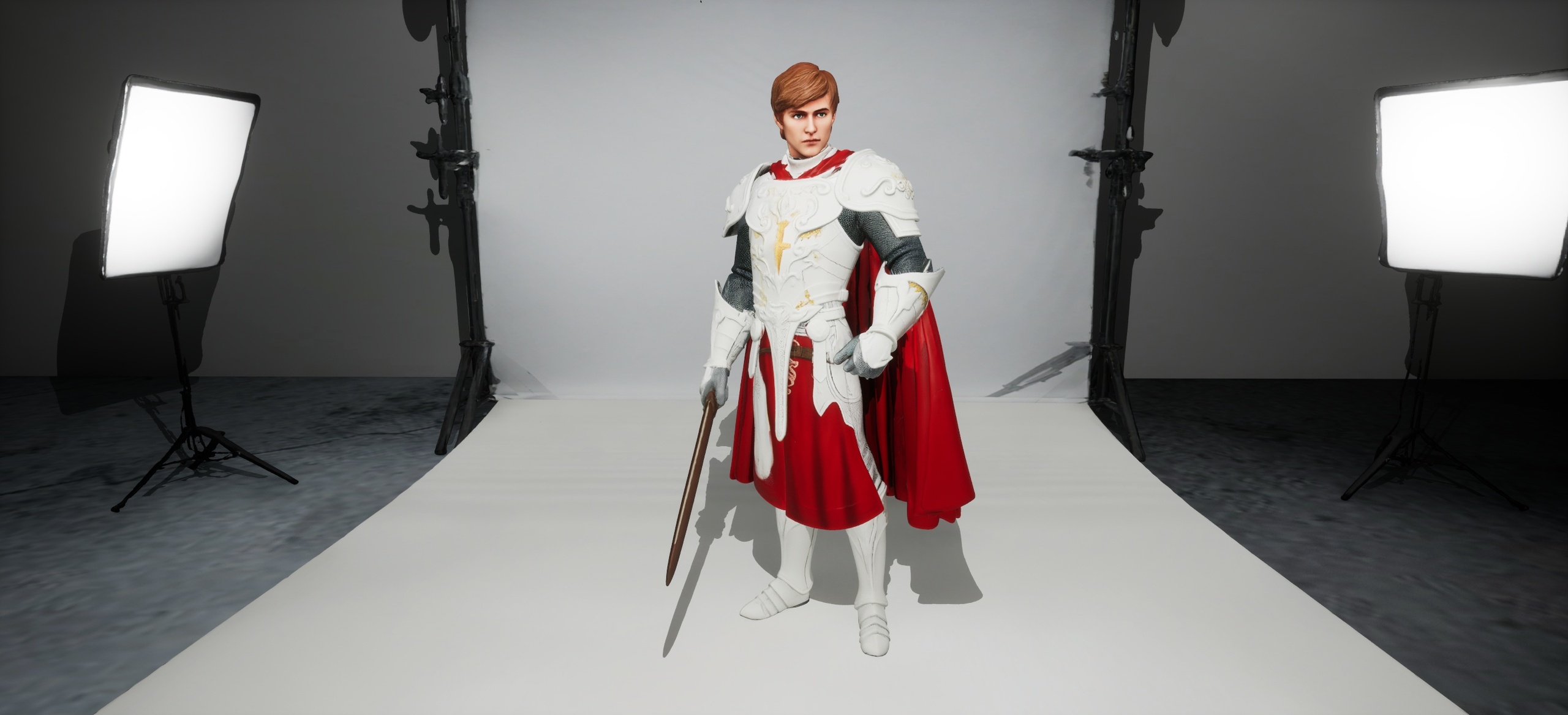 Media 1 for listing Fantasy Knight Male Character - Rig Or Use As Prop