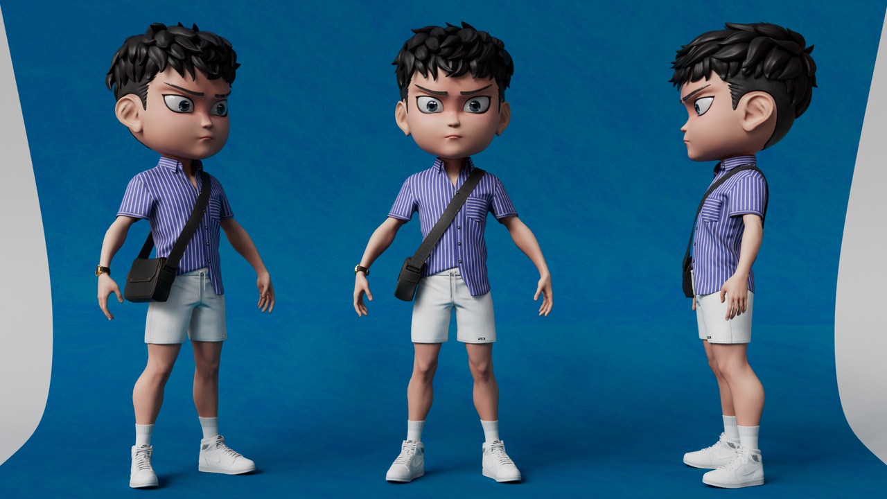 Media 1 for listing Stylized with Shirt shorts Style Street Fashion