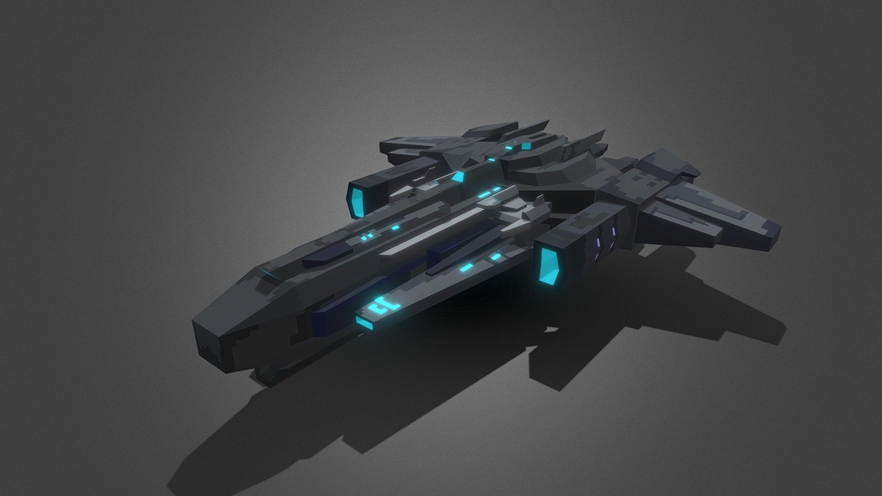 Media 1 for listing Low-Poly Sci-Fi SpaceShip
