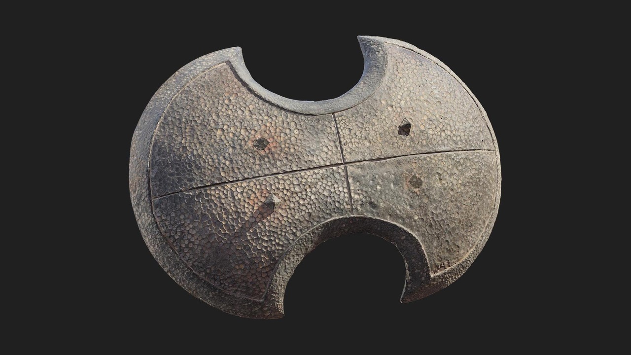 Media 1 for listing Historic Medieval Armor Shield Metal Oval 01