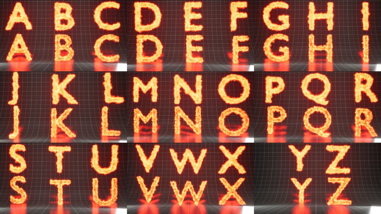 Media 1 for listing Cinematic Alphabet and Numbers Fire Effect VDB Pack
