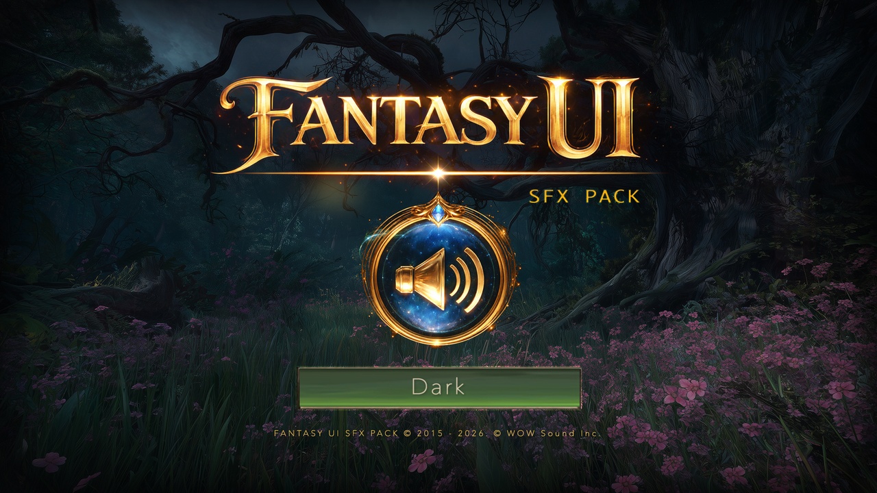 Media 1 for listing Dark Fantasy UI Sound Effects Pack