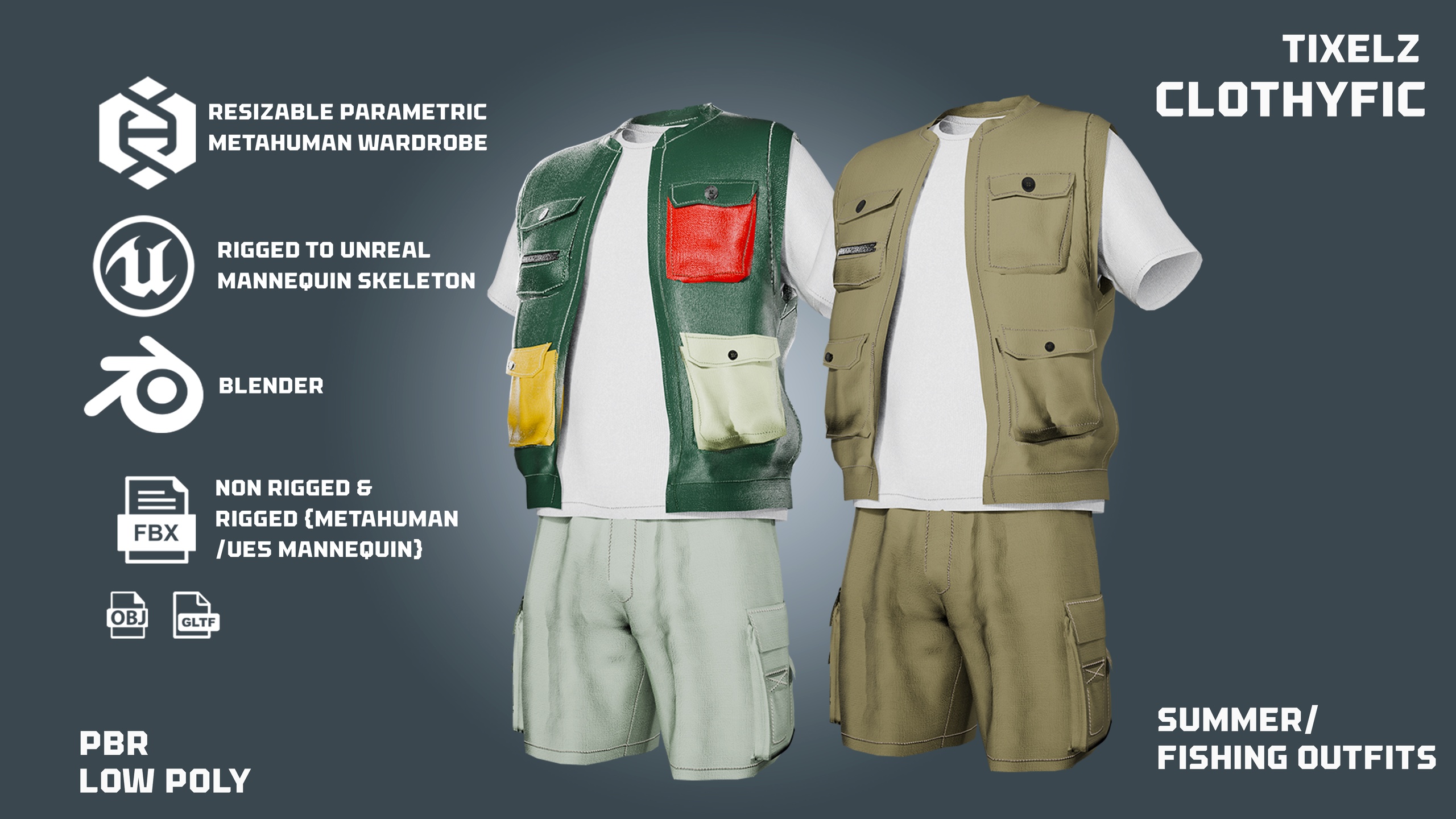 Media 1 for listing summer and fishing and jungle -clothyfic outfit
