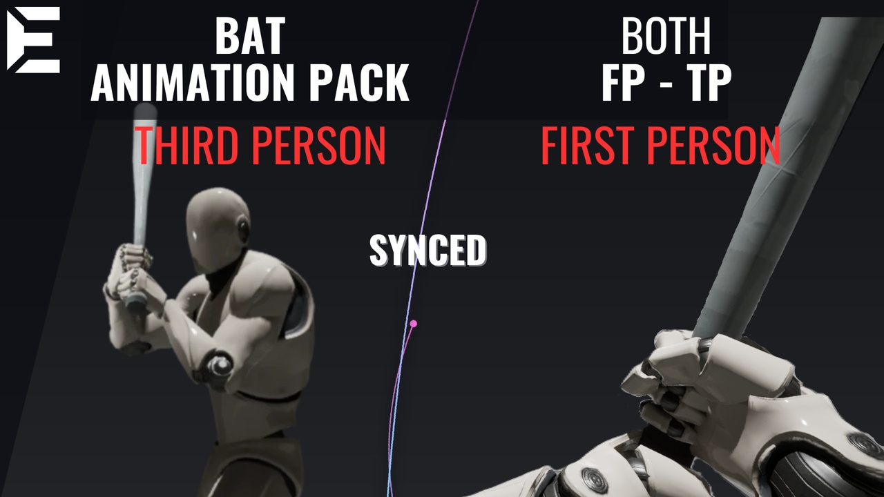 Media 1 for listing First person and third person | bat animation pack | modular swings | game ready