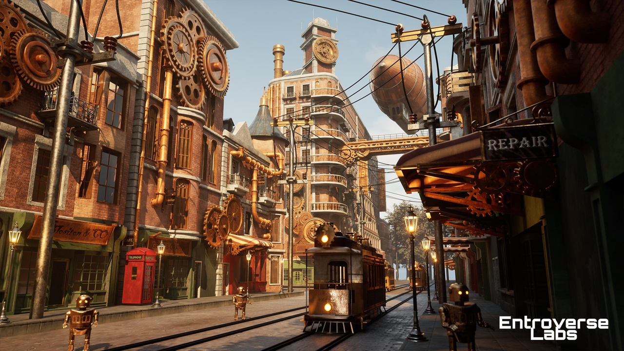 Media 1 for listing Steampunk Modular Street Environment - Victorian City