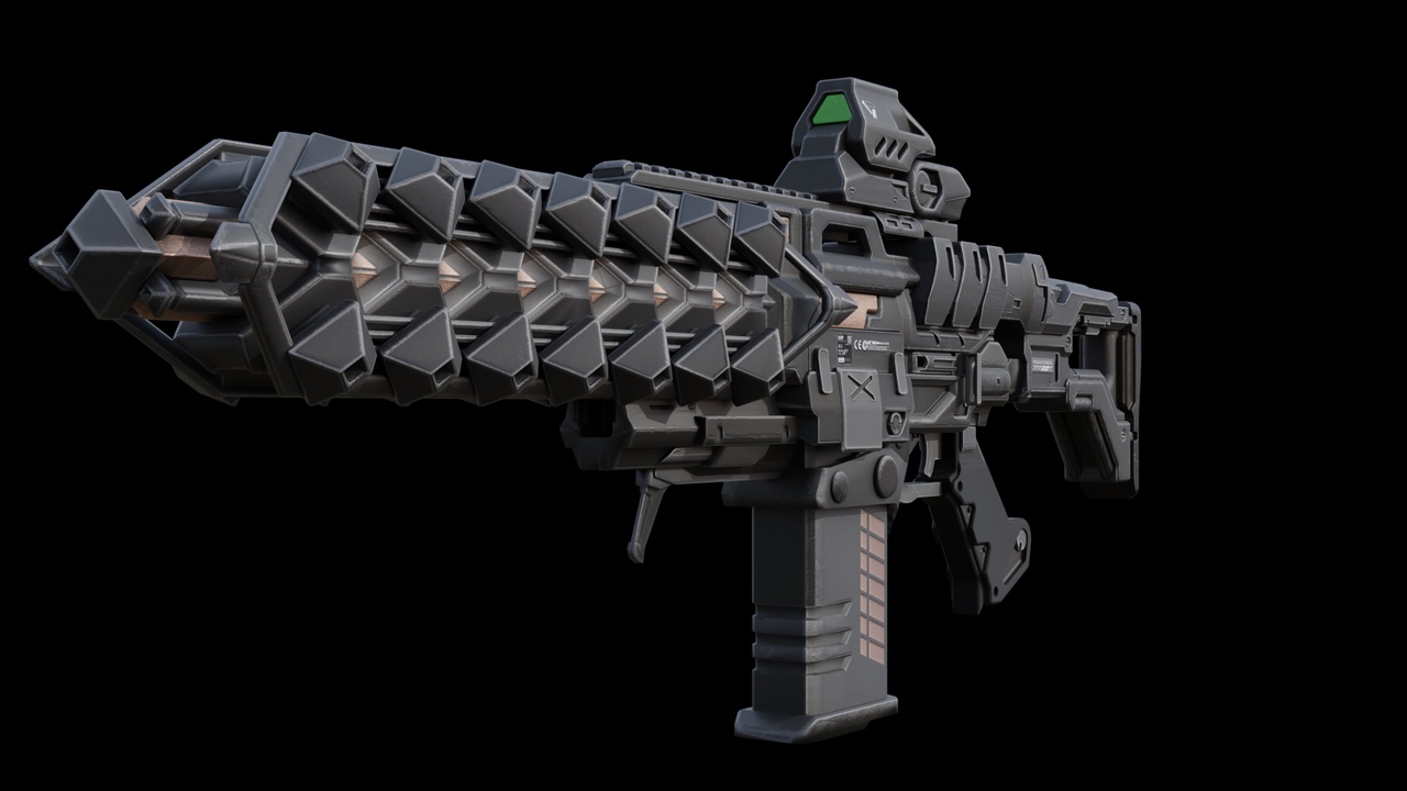 Media 1 for listing Sci-Fi Tactical Pistol - Futuristic- Game Ready