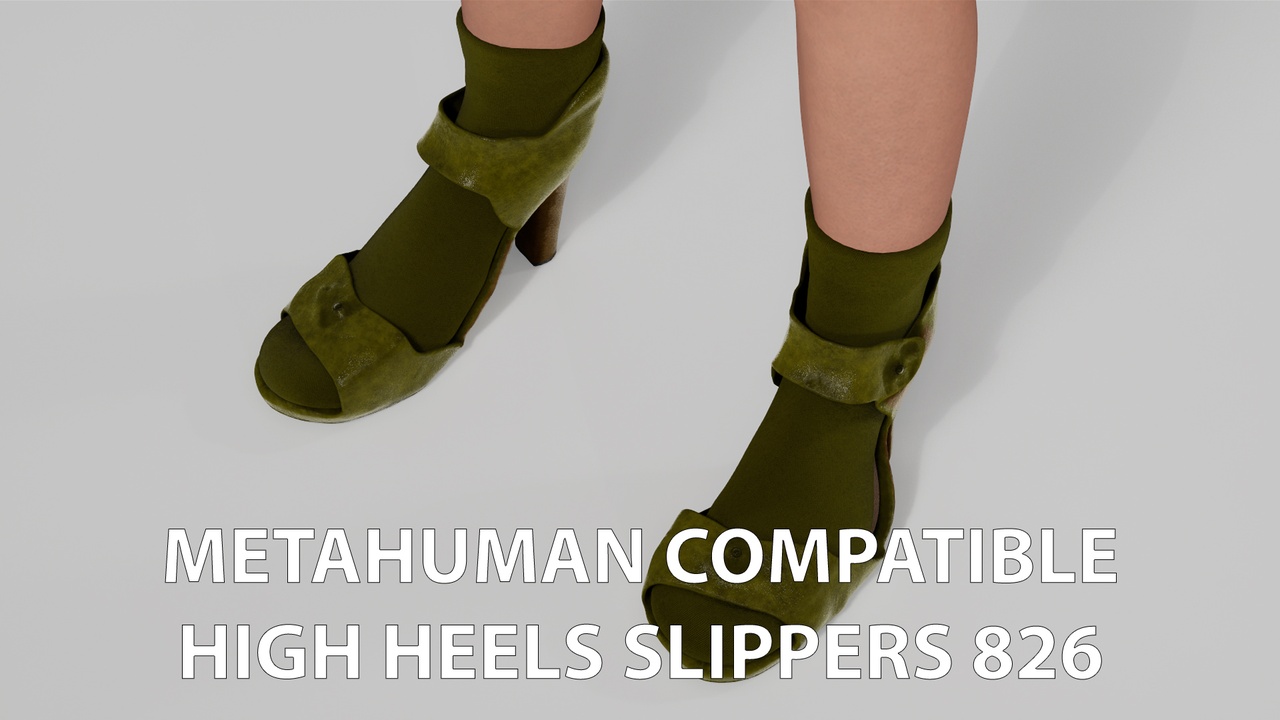 Media 1 for listing High Heels Slippers 826 MetaHuman Compatible