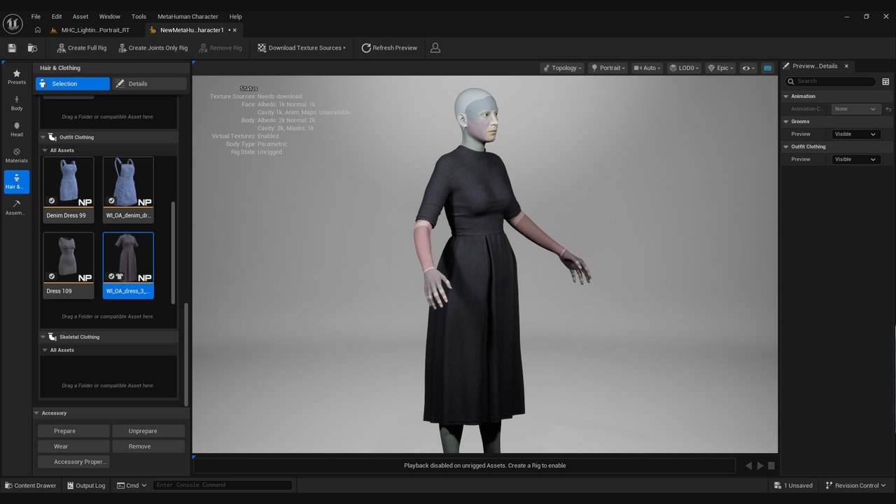 Media 1 for listing Dress Metahuman 110 - MHPKG