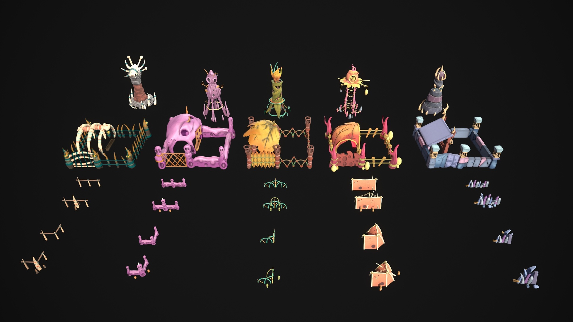 Media 1 for listing Game Ready Totem Cage Fance assets (UE5 + Unity)