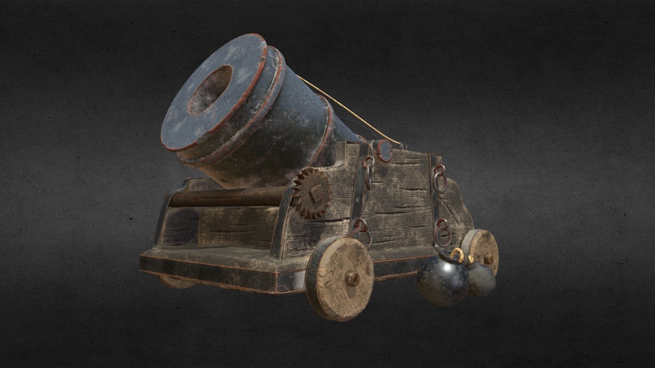 Media 1 for listing Realistic 3D Mortar Cannon