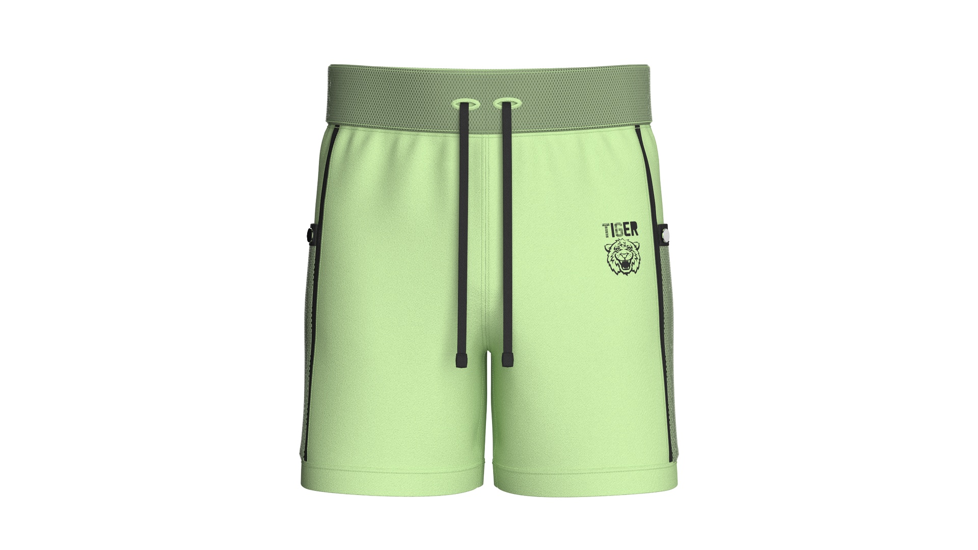 Media 1 for listing Men Green Shorts With Mesh Pocket | High Poly