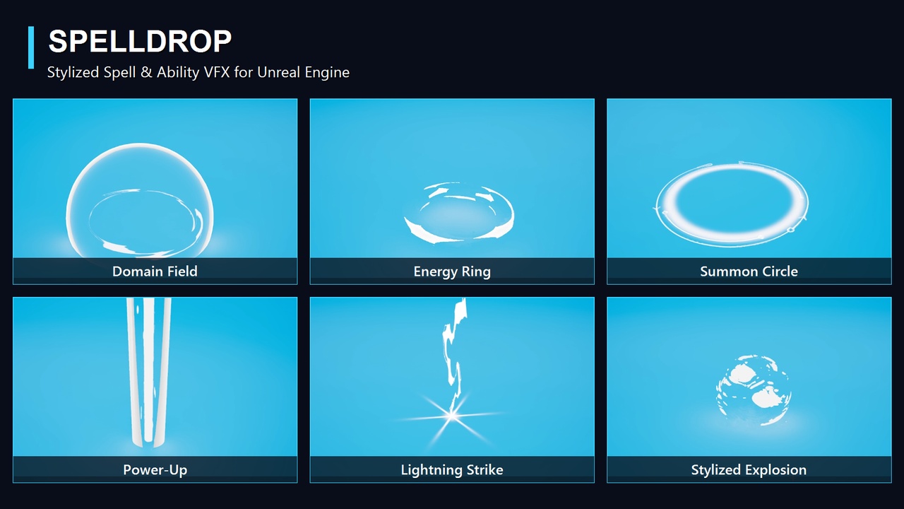 Media 1 for listing SPELLDROP - Stylized Anime Spell & Ability VFX
