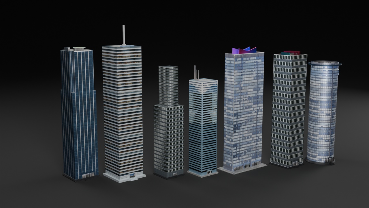 Media 1 for listing Low Poly Skyscrapers Pack