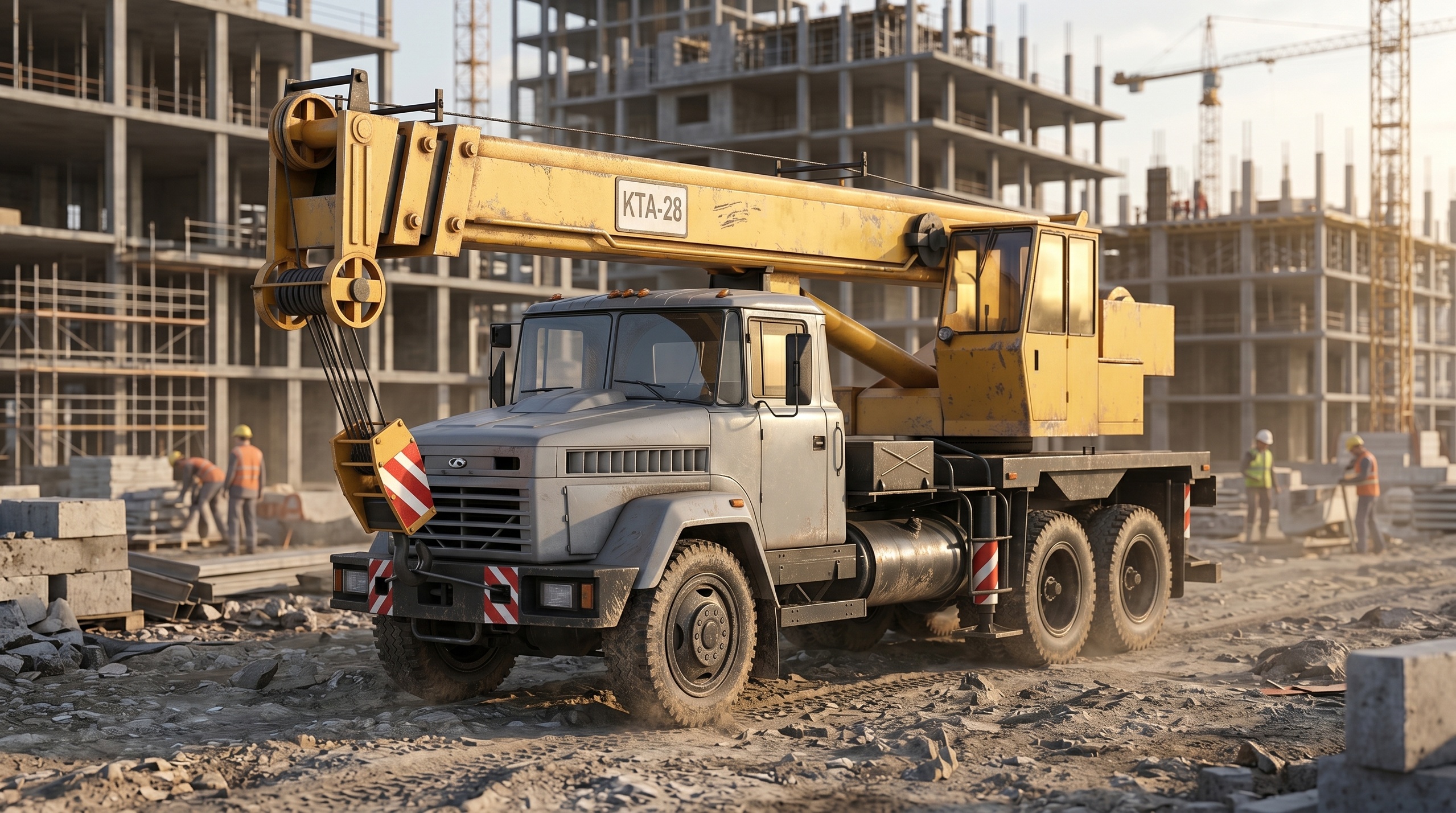 Media 1 for listing Realistic Mobile Crane Truck 6x6 – Game Ready & High Detail