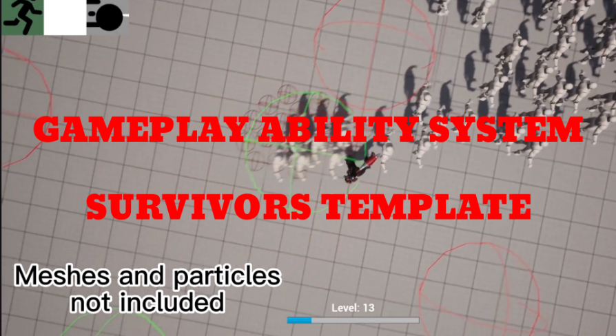 Gameplay Ability System (GAS) Survivors Template BLUEPRINT COMPATIBLE | Fab