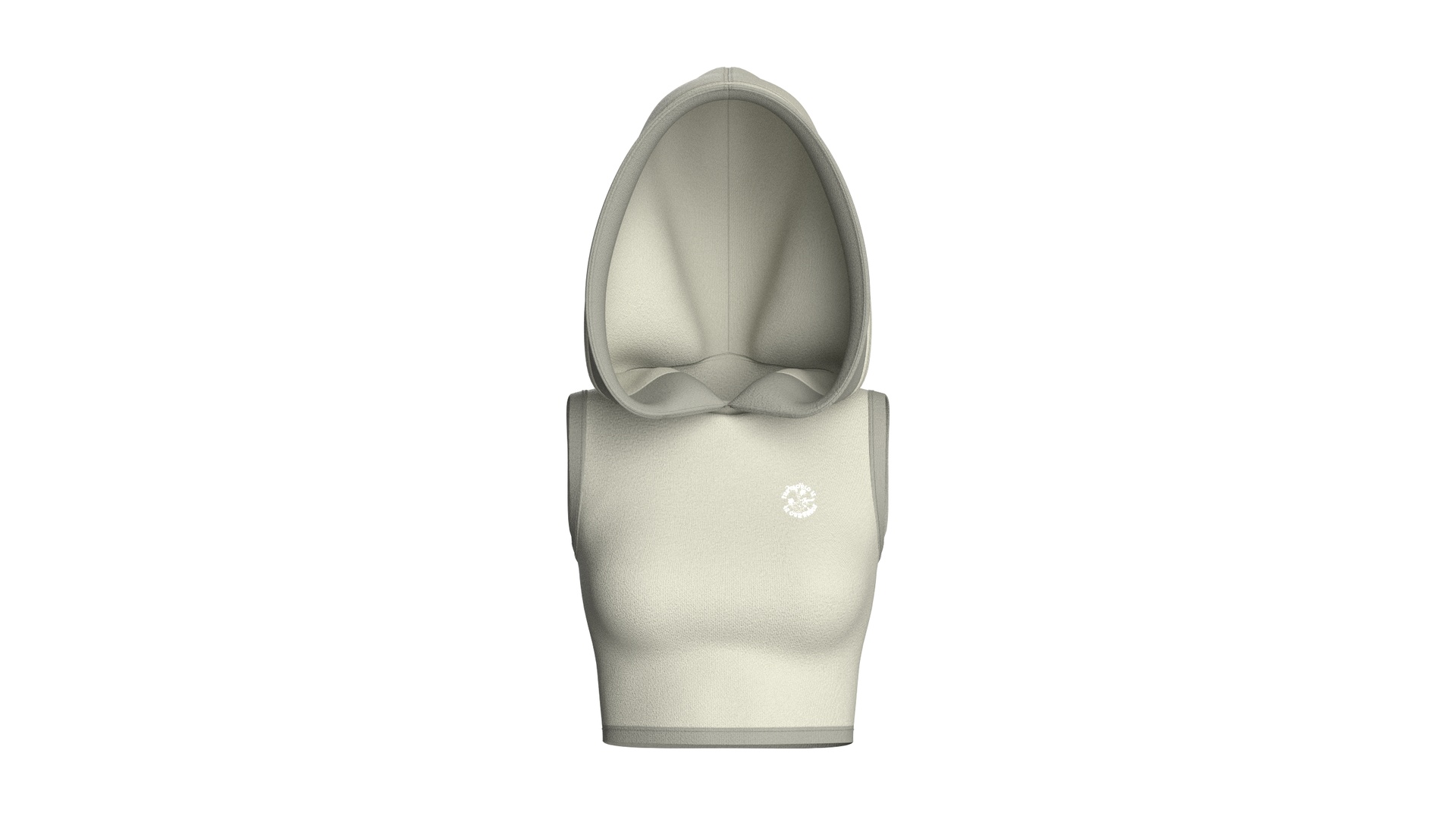 Media 1 for listing Girls Sleeveless Hooded Crop Top | High Poly