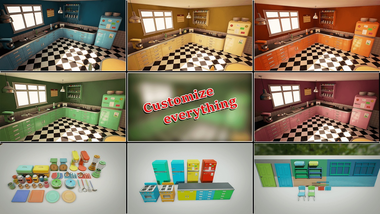Media 1 for listing Customizable Retro Kitchen