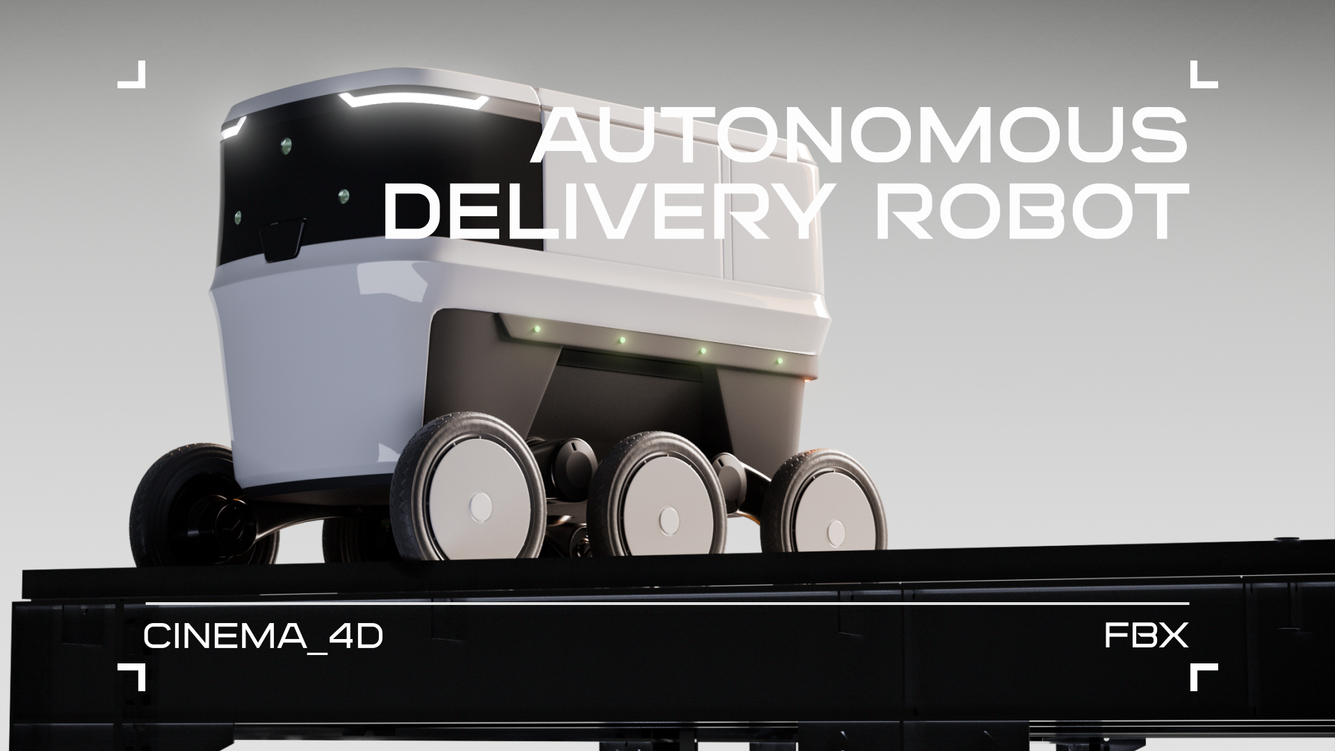 Medium Size Delivery Robot [Cinema4D/FBX] | Fab