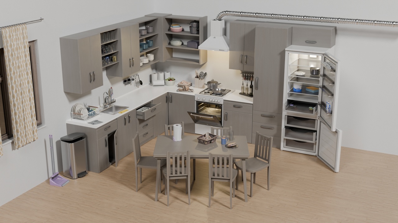 Multimedia 1 para anuncio Kitchen TLOM - Blender Asset Pack