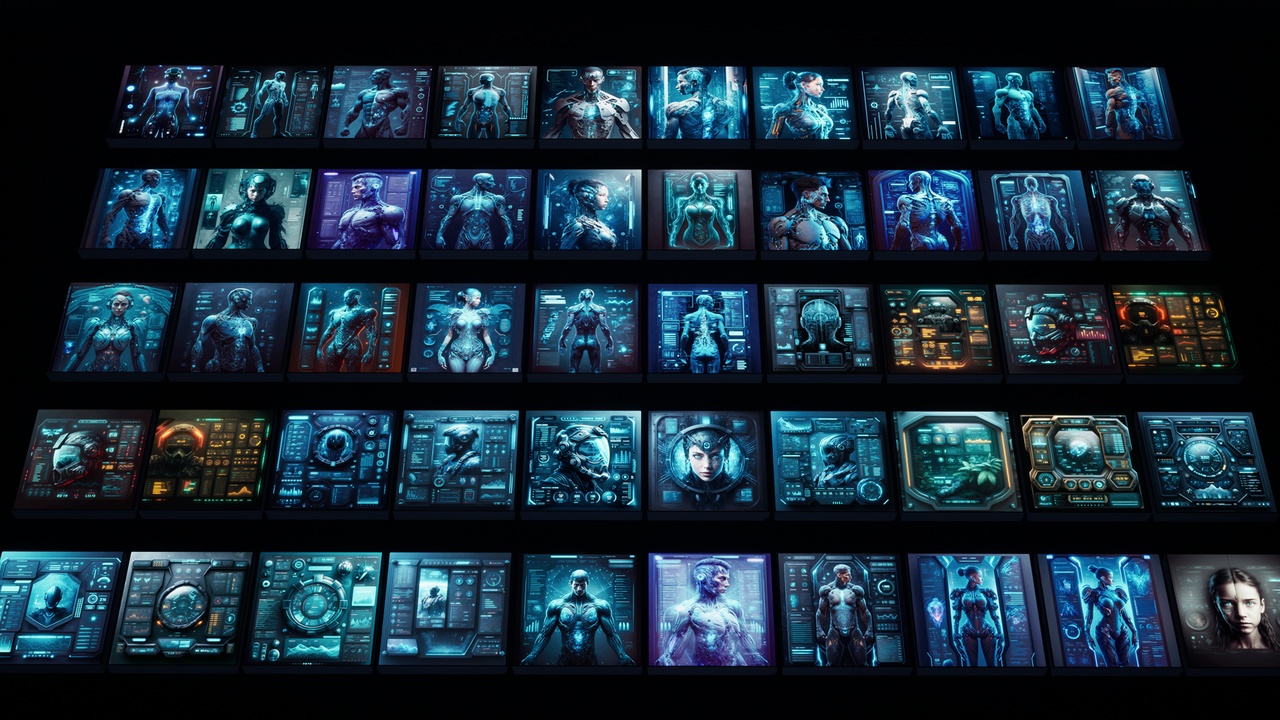 Media 1 for listing 50+ Advanced Futuristic Sci-Fi Screen Material Pack