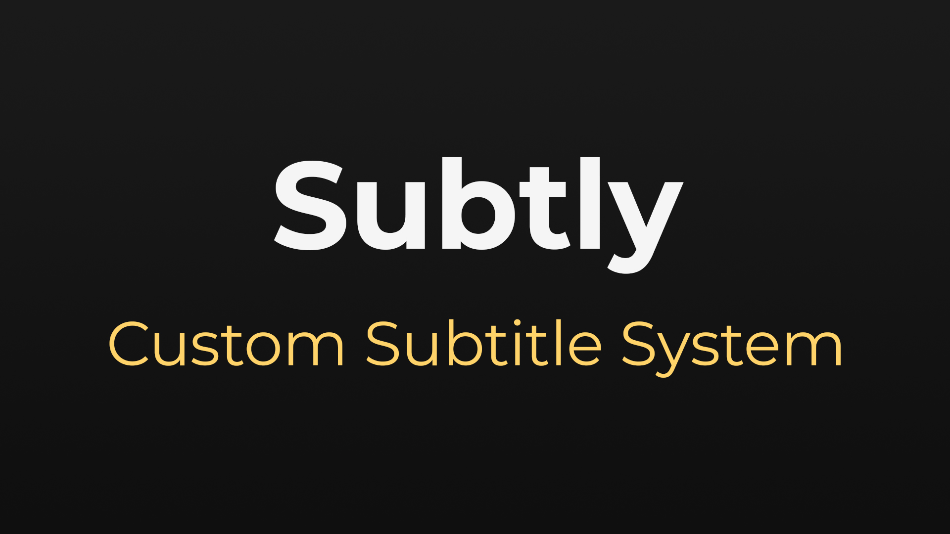 Subtly - Custom Subtitle System | Fab