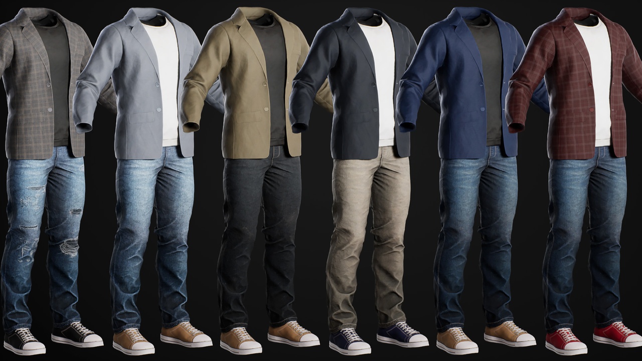 Media 1 for listing Business casual outfit 02 - Metahuman
