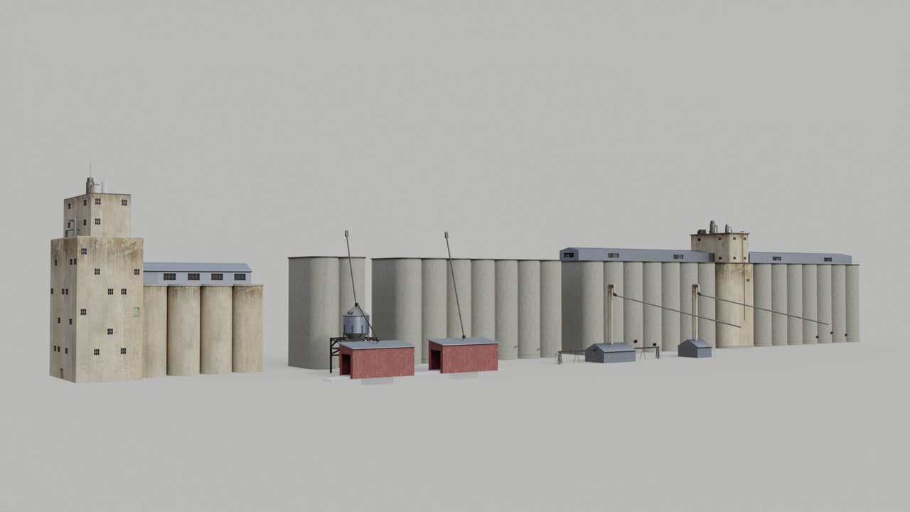 Media 1 for listing Big Silos Pack - Lowpoly