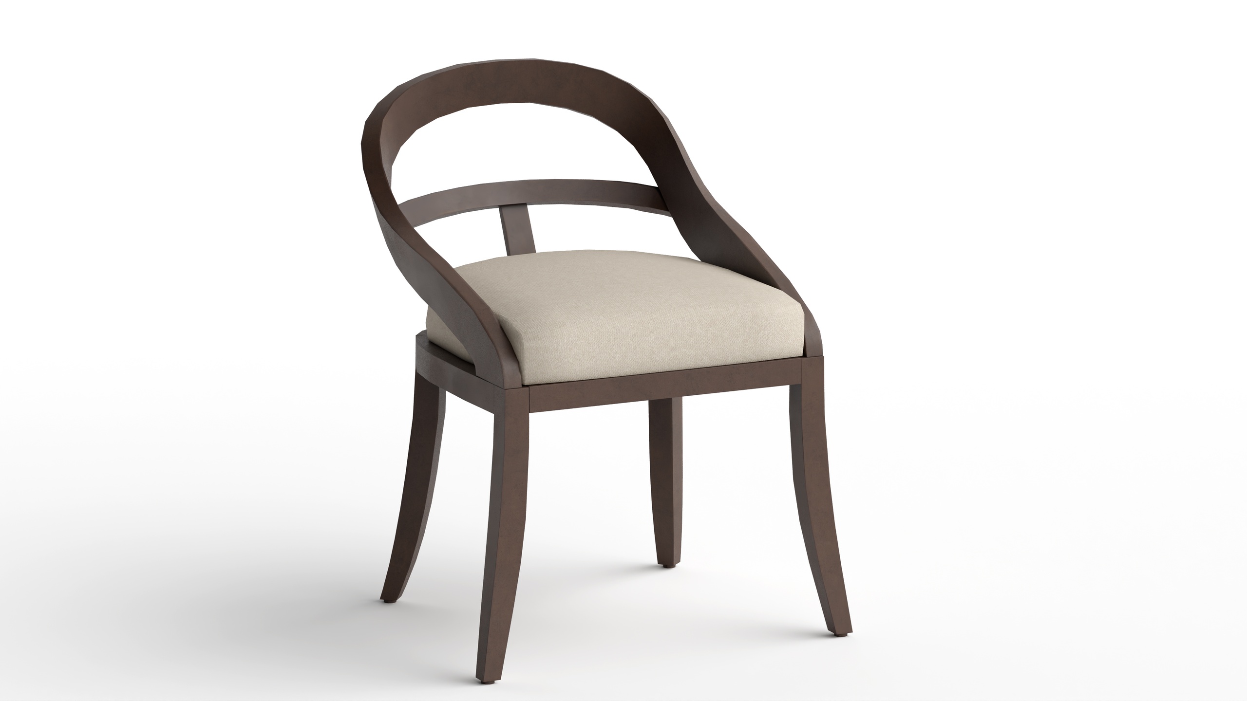 Media 1 for listing Dining Chair - Wooden with Upholstered Seat- Game Ready Low Poly