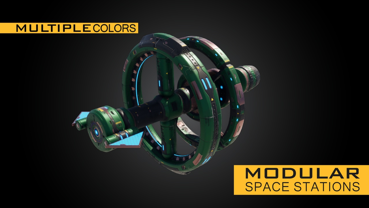 Media 1 for listing Space Station Sci-Fi Cylindrical Modular Set