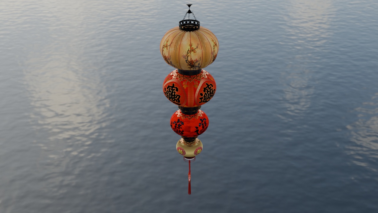 Media 1 for listing Chinese Red Lantern 3D Model