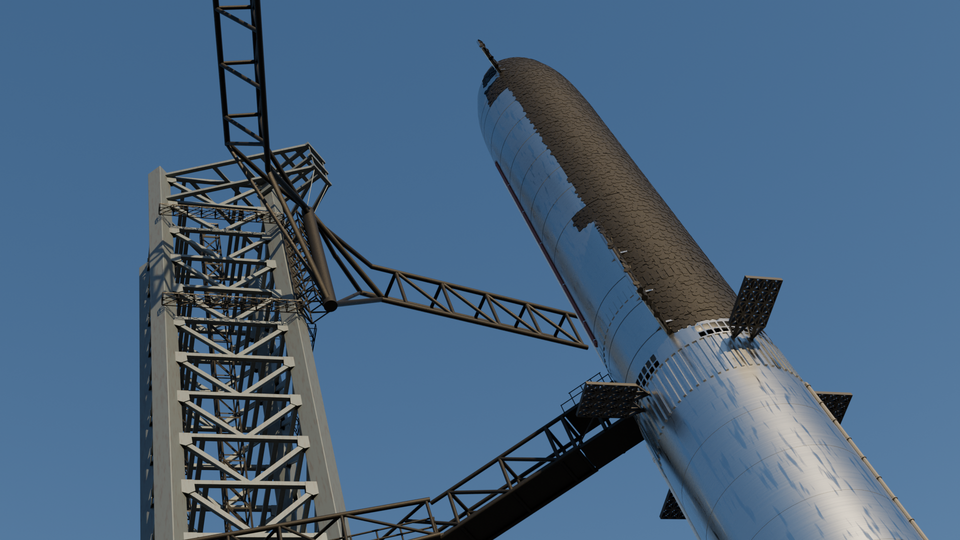 Starship Super Heavy Rocket Launch Tower Mount High Detail | Fab