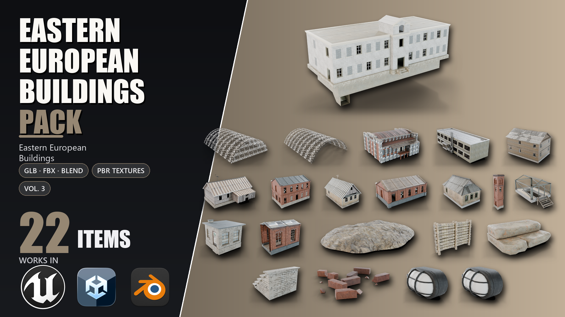 Eastern European Buildings Pack - Vol. 3 | Fab