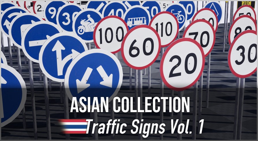 Asian Collection: Thai Traffic Signs Vol. 1 | Fab