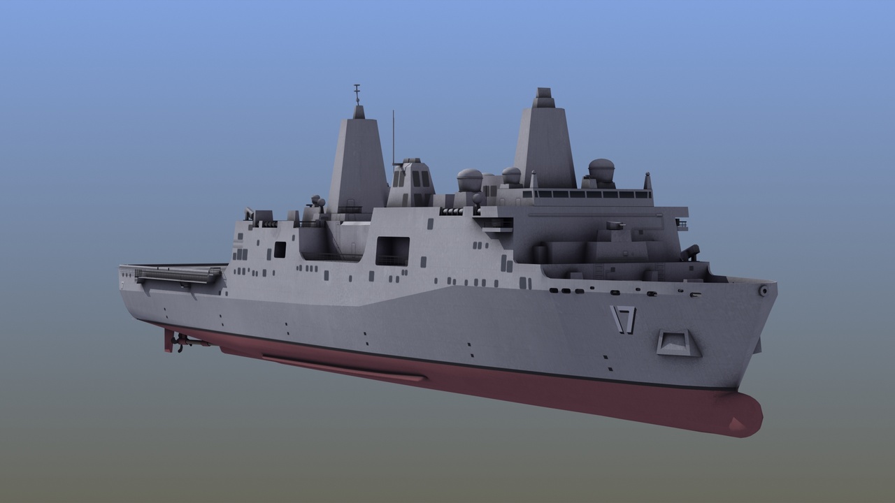 Media 1 for listing San Antonio LPD Assault Ship 3D Game Model