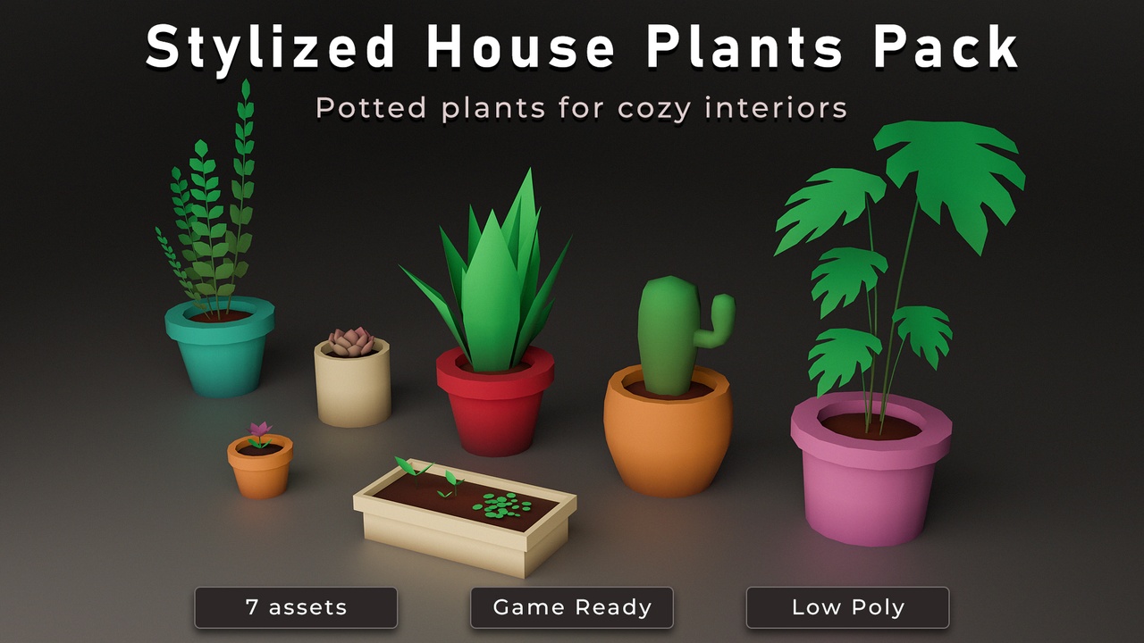 Media 1 for listing Stylized House Plants Pack