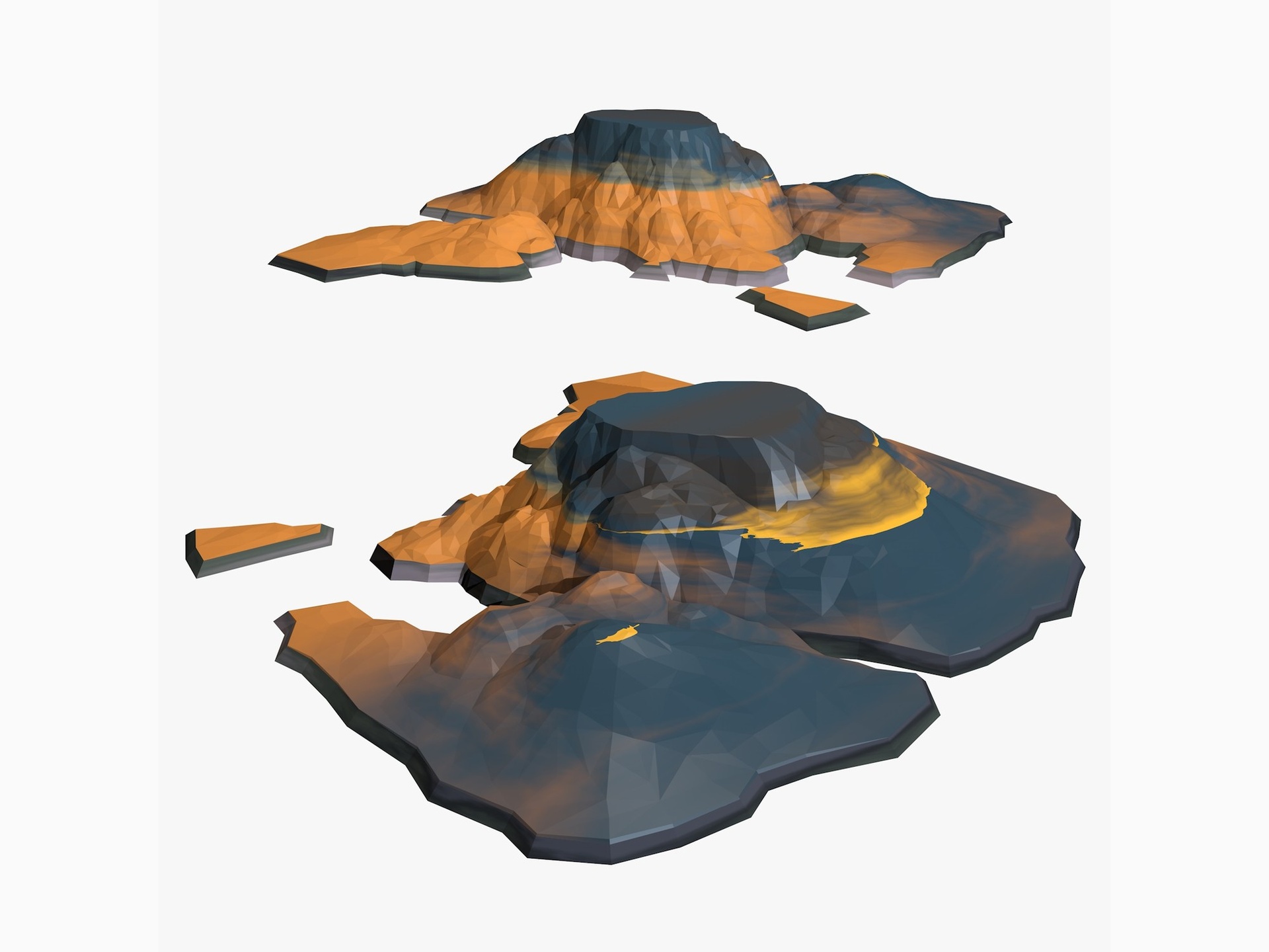 Low Poly Canyon Terrain Pack 3D Model | Fab