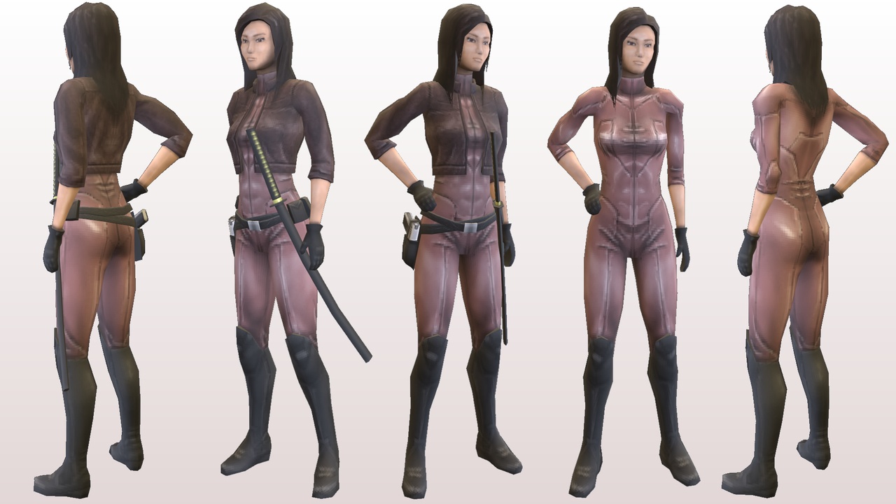 Media 1 for listing Asuka Rigged Low-Poly Character - PSX/64 style