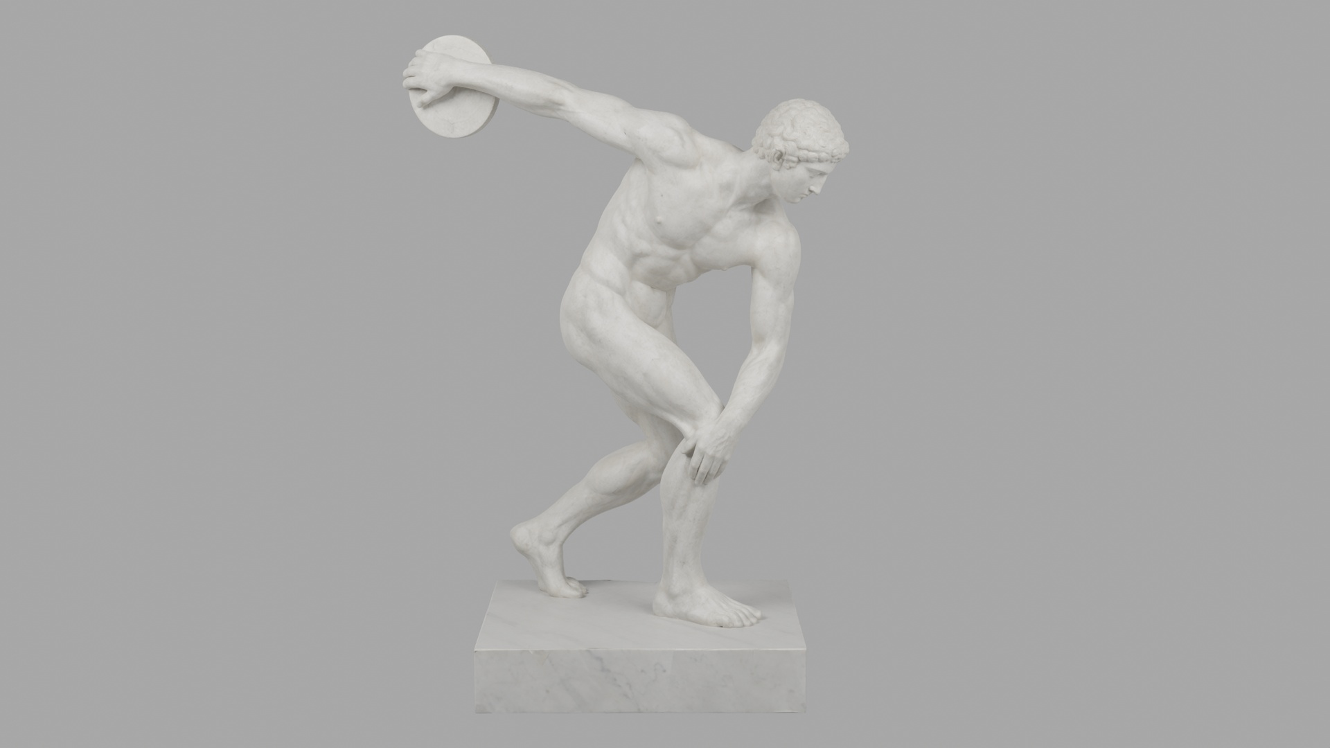 Media 1 for listing Discobolus – Classical Marble Statue