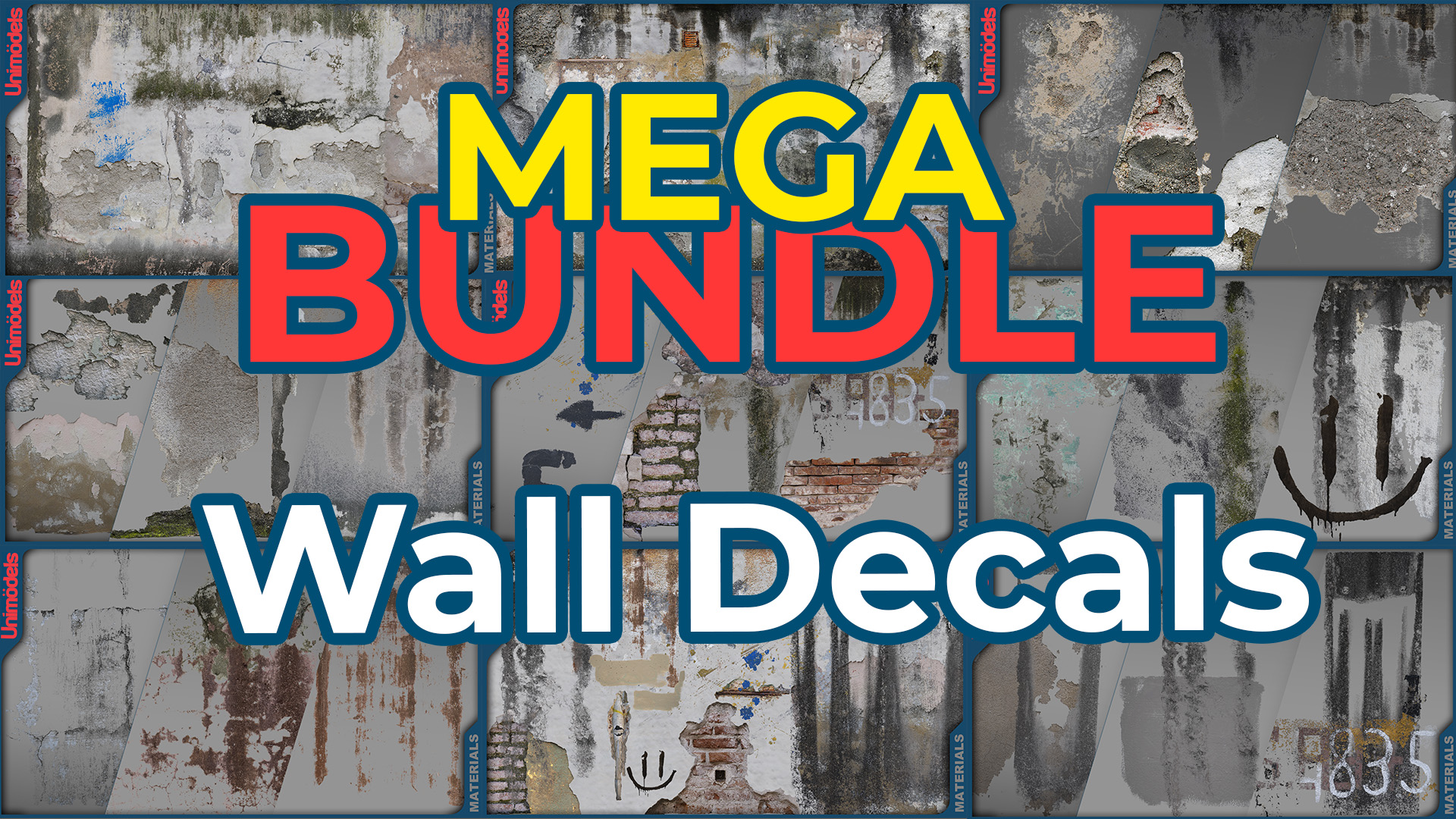 Decal Rendering Bundle Master Decal Collection: 13 Volumes of Wall Surface Detail (UE 5 ...