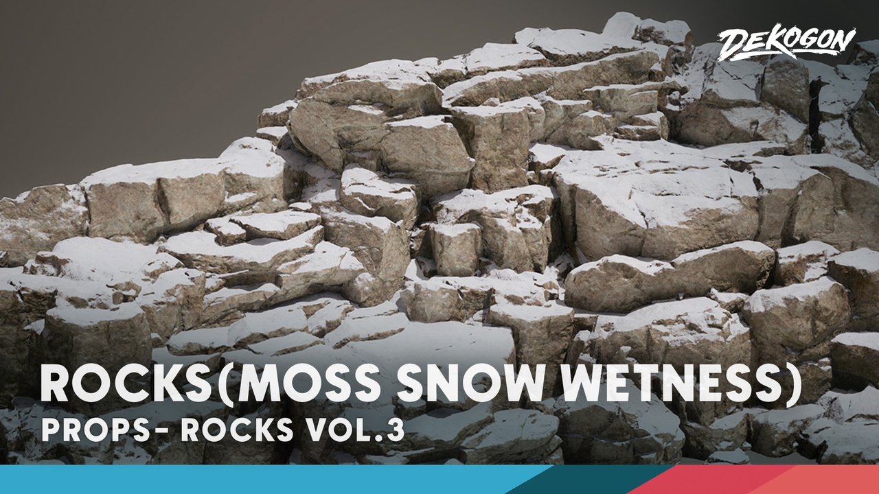 Media 1 for listing Rocks VOL.3 - Snow, Wetness, Moss (Nanite+Low Poly)