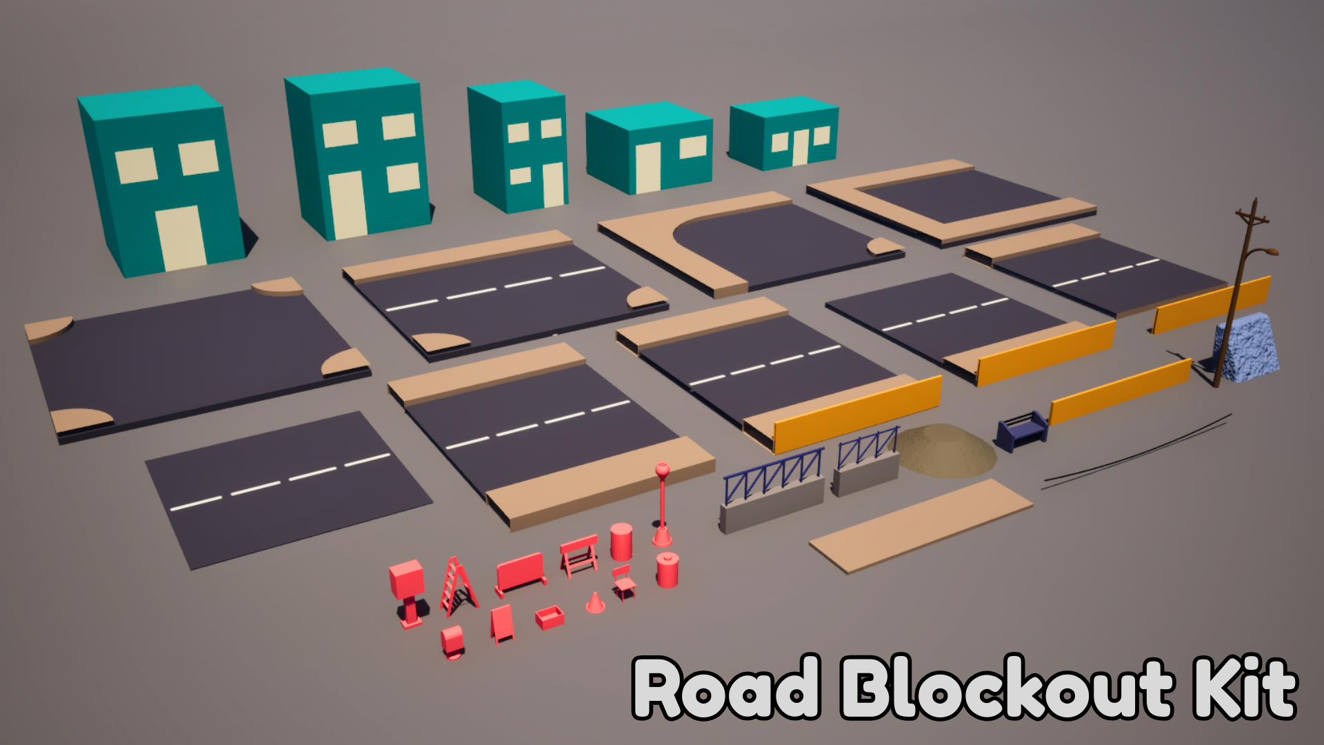 Road Blockout Kit – Modular Streets & Obstacles | Fab