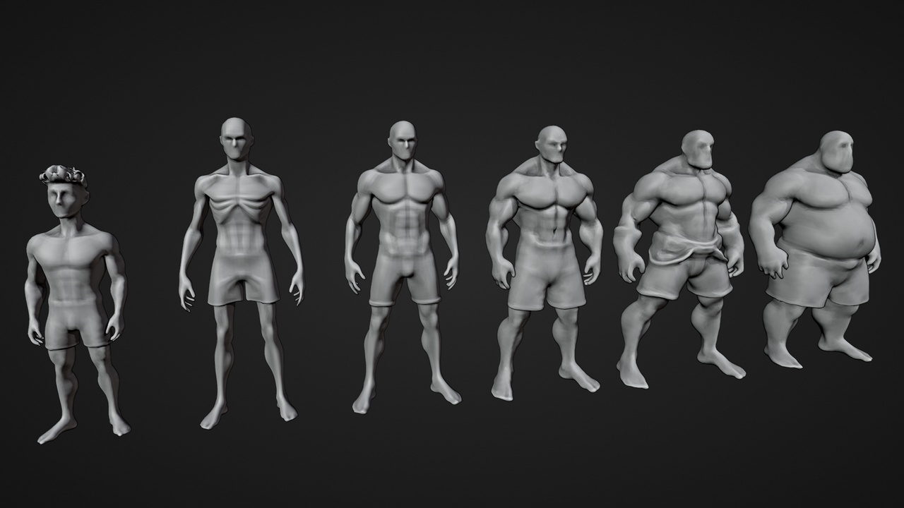 出品Fantasy Male Archtype Base Meshes for Character Sculptingのメディア1