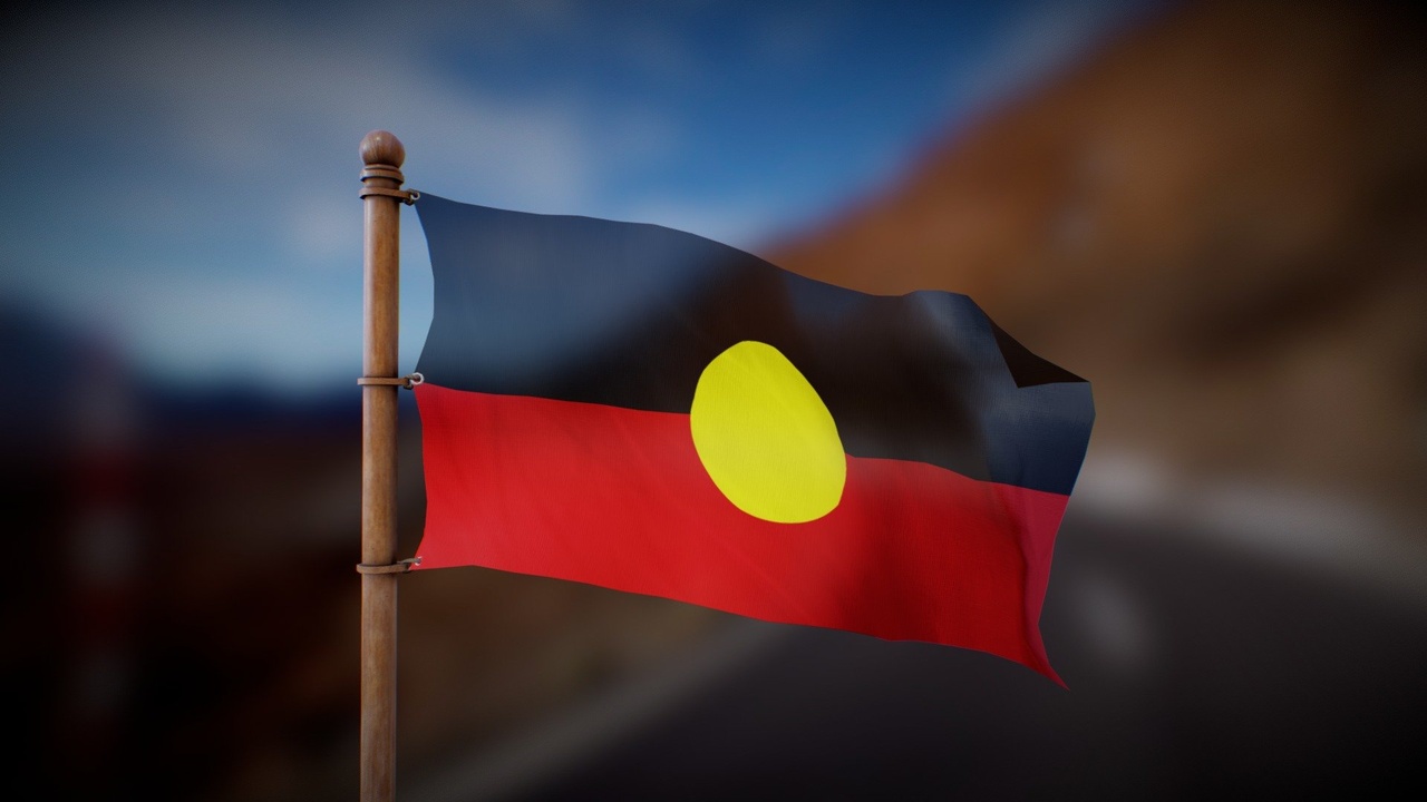 Media 1 for listing Australian Aboriginal flag - Wind Animated loop