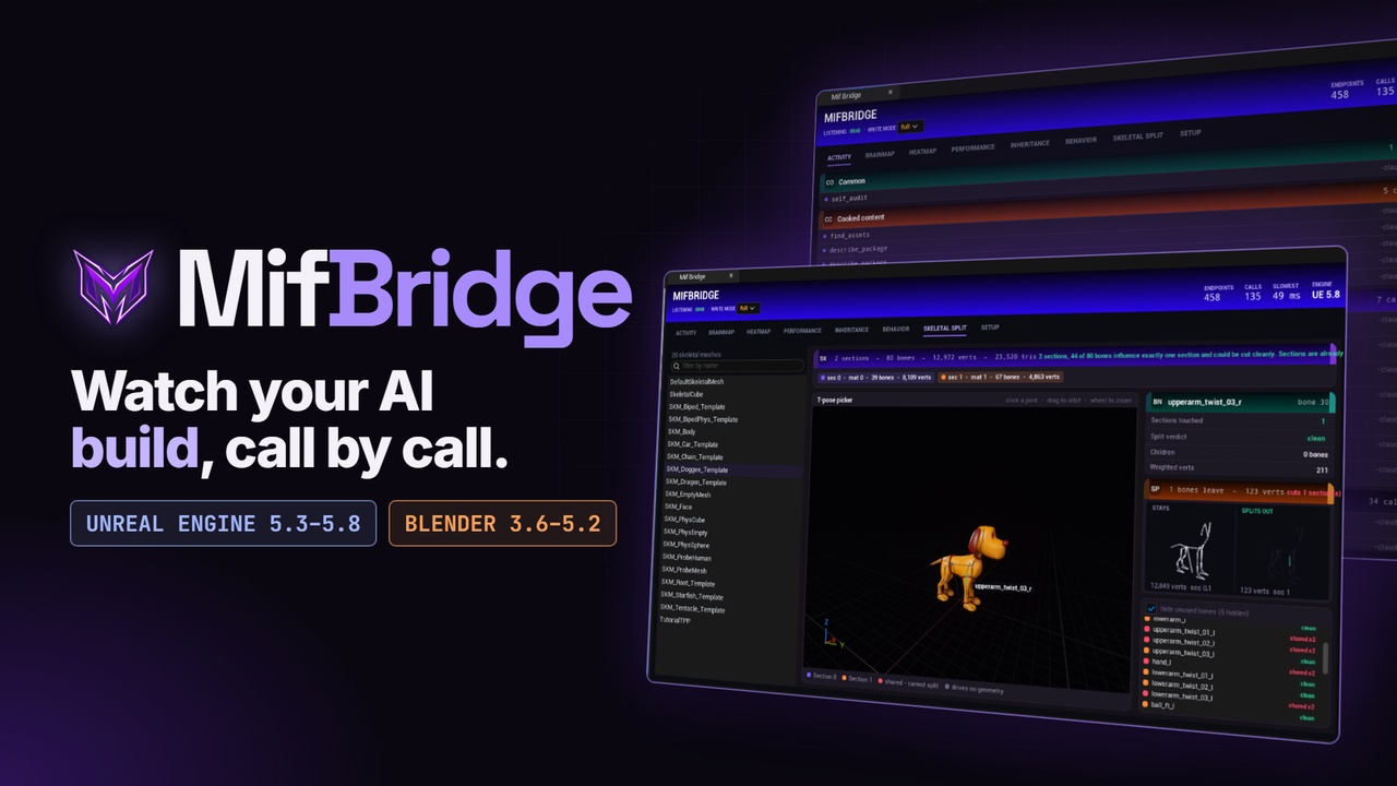 Media 1 for listing MifBridge: AI for UE & Blender