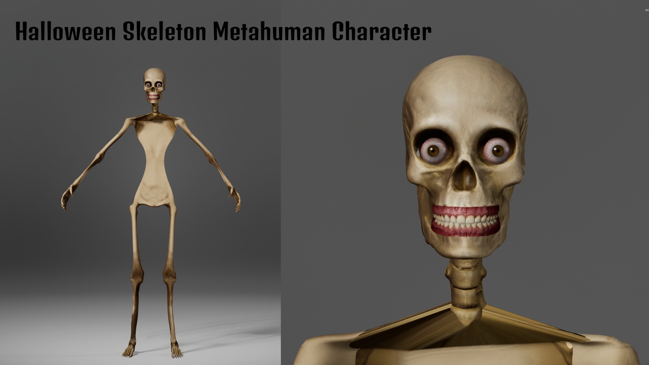 Media 1 for listing Halloween Skeleton Metahuman Character