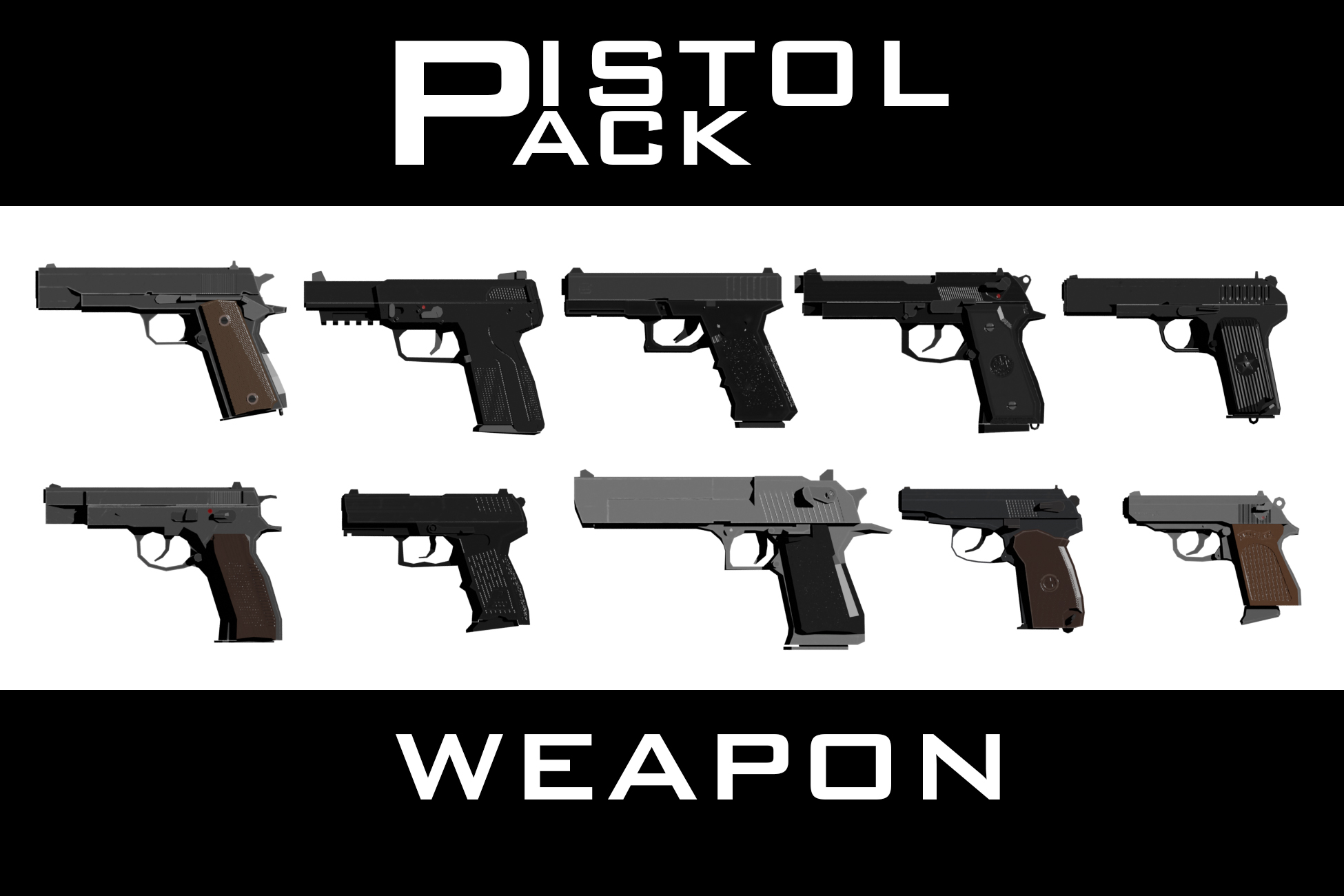 Weapon Pistols Pack | Fab